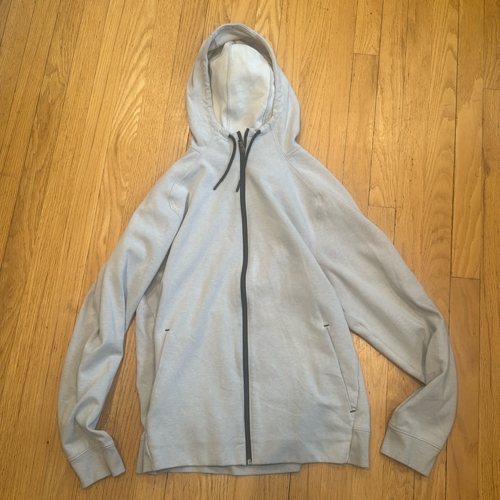 Old navy Dynamic Fleece 4.0 Zip Hoodie Light Heather Gray LArge